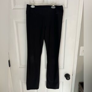 Nike Full Length Wide Waistband Black Pants With Interior Pocket, Women’s Large